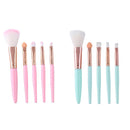 5pcs Portable Makeup Brush Set Soft Nylon Eyeshadow Foundation Brush (Blue)