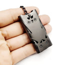 Three-Pipe Keychain Whistle EDC High Decibel Emergency Whistles (Black) Newly