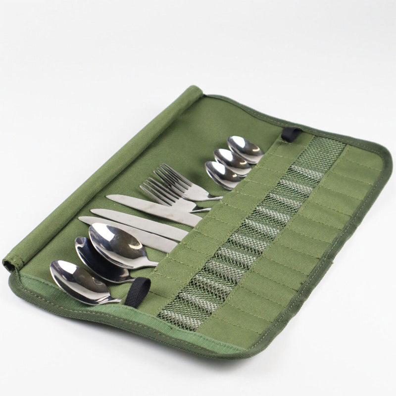 Outdoor Stainless Steel Camping Cutlery Bag - Durable Picnic Cutlery Package