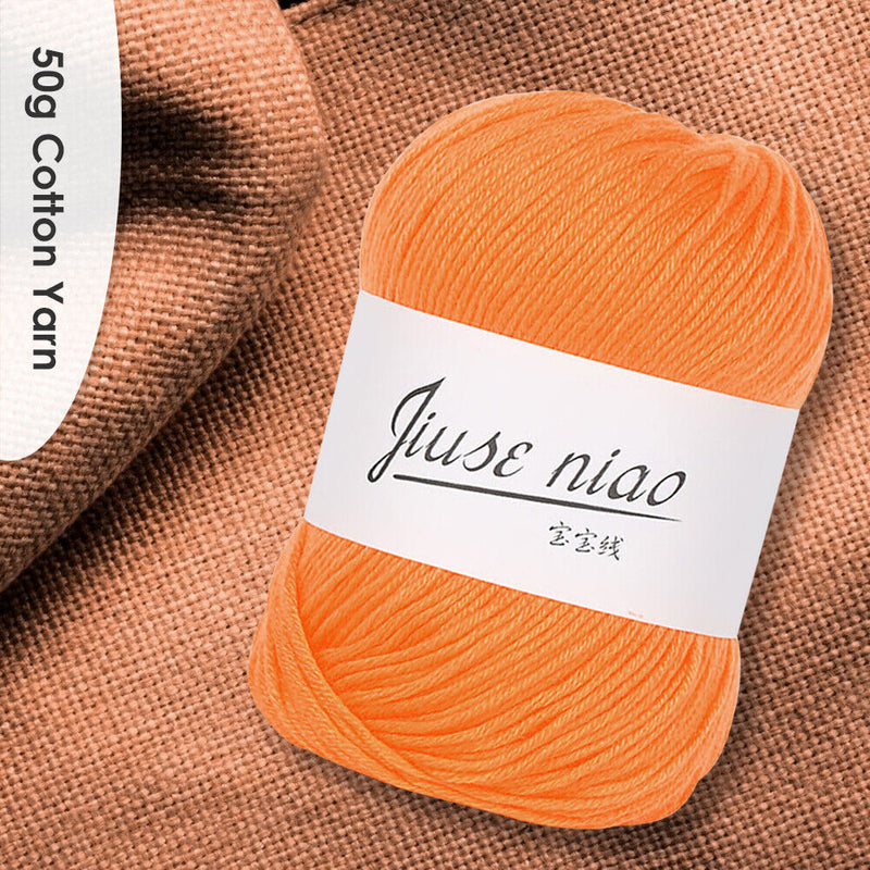 50g/roll 6-strand Pure Cotton Thin Yarn Crochet Hand Stitching Knitting Threa