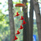 Solar Power Color Changing Wind Chime Lamps Garden Red Bird Pendant Light