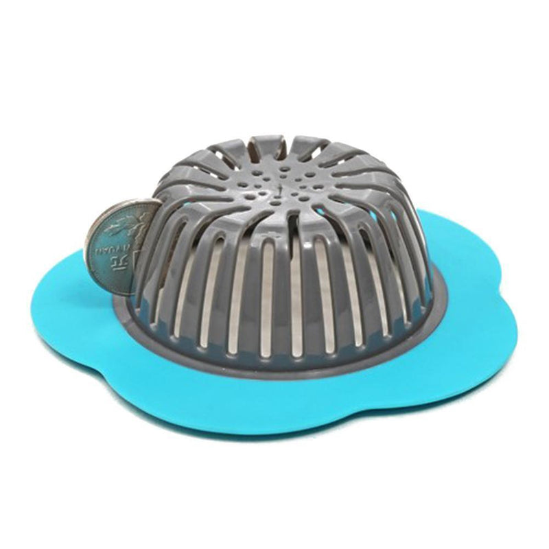 Flower Sink Strainer Kitchen Drain Filter Bathroom Drainage Hair Trap(Blue)