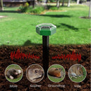 2pcs Solar Mole Repellent Ultrasonic Animal Pest Rodent Repeller for Garden Lawn