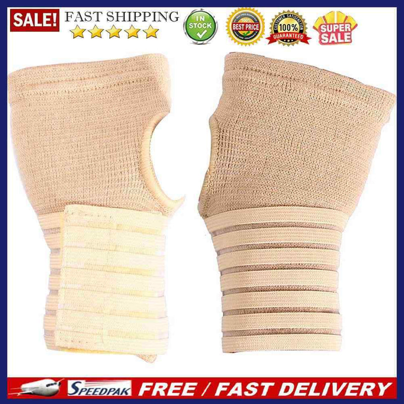 Elastic Knitted Fabric Palm Wrap Hand Brace Support Wrist Sleeve Band Guard