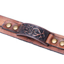 Alloy Buckle Wrap Bangle Leather Wristband Punk Snap Bracelet Cuff Bracelet