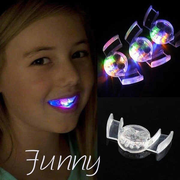Flashing Led Light Up Mouth Braces Glow Teeth For Halloween Glowing Braces`