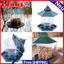 Sumtek Waterproof Green Pavilion Pattern Bird Feeder Plastic Hanging Bird Food C