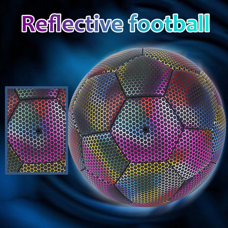 4/5 Size Reflective Soccer Balls Luminous Night Glow Training Balls for Stu
