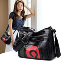 Hit Color Crossbody Satchel Bags Leather Women Shoulder Messenger Handbags