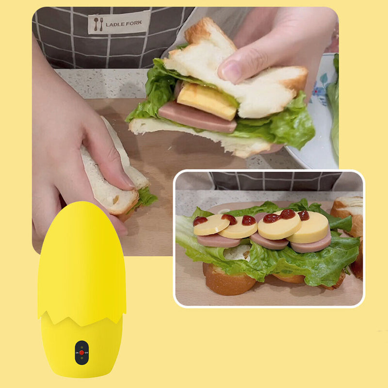 Kitchen Electric Golden Egg Maker Yolk White Mixer Egg Shaker (US Yellow)