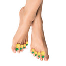 8pcs Silicone Toe Separator Dividers Polish Pedicure Tools(Pineapple Bag) Newly