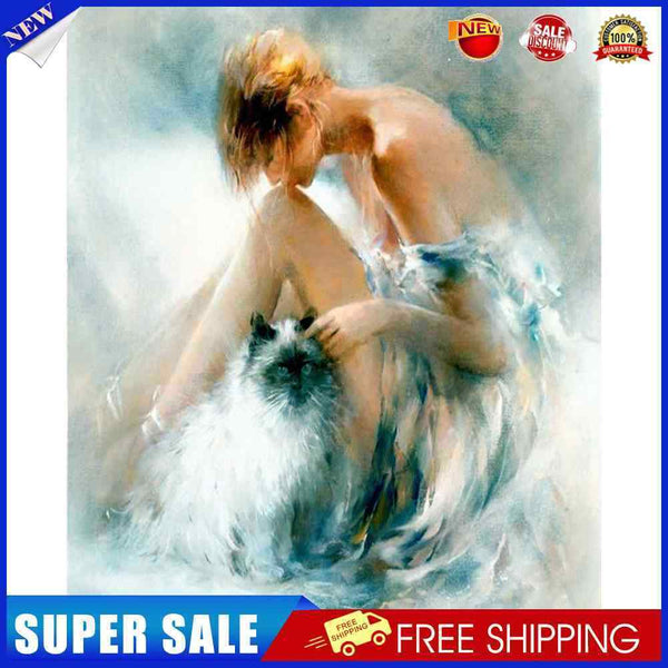 #A Girl Oil Paint By Numbers Kit DIY Acrylic Painting Wall Art Picture Craft Dec