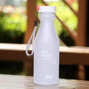 Candy Colors Unbreakable Frosted Plastic Kettle 550mL Water Bottle (White) Newly