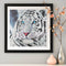 Tiger 5D DIY Partial Drill Round Diamond Painting Animal Picture Mosaic Art