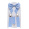 Dress Hair Bow Set Kids Suspenders Printed Bow Tie Cow Tie Belts Elastic Braces