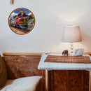 Round Train Retro Metal Plate Tin Sign Plaque for Bar Pub Club Cafe Poster