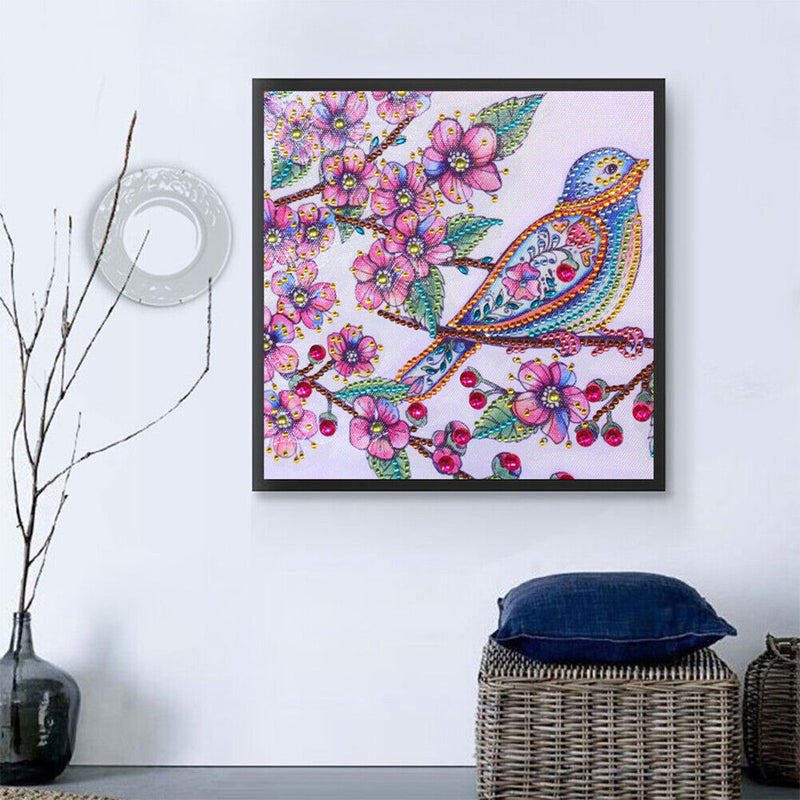 Diamond Painting Flowers Birds Part Special-Shaped Drill Handicraft (H042) Newly