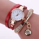 Fashion Luxury Rhinestone Bracelet Women Top Quartz Casual Watch Red  Newly