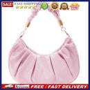 Women Fashion Pleated Shoulder Underarm Bag Hobos Solid Color PU Leather Wallet