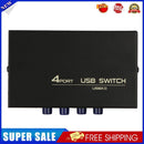 4 Ports USB 2.0 Sharing Switch Switcher Adapter Box For PC Scanner Printer