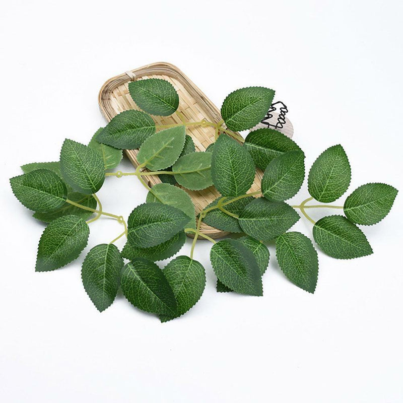 DIY Silk Roses Leaf Gift Weddings Decoratives Flowers Wreath Artificial Leaves