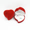 Wedding Red Rose Ring Display Box Velvet Jewelry Box Double Ring Storage Box