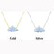 Girls Party Gifts Stainless Steel Chain White Cloud Shape Pendant Necklace