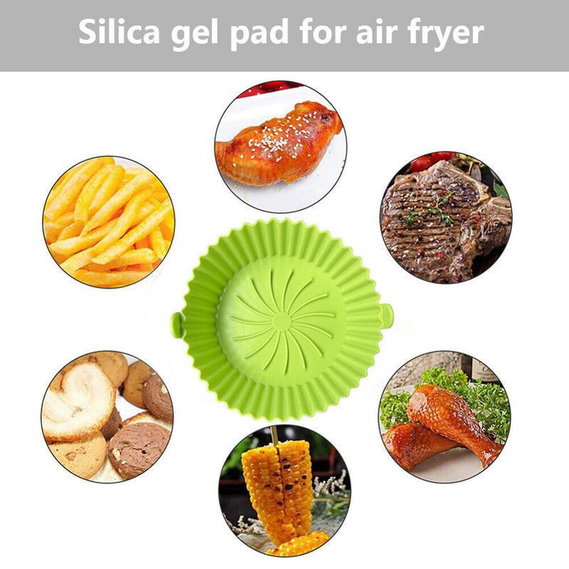 Air Fryer Liner Nonstick Kitchen Baking Parchment Steamers Pads (Green) Newly