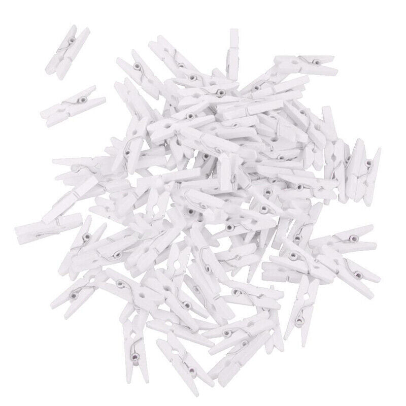 Mini White Wooden Clothe Photo Paper Peg Scrapbooking R5 Clothespin J5N4 S4 Q5X2