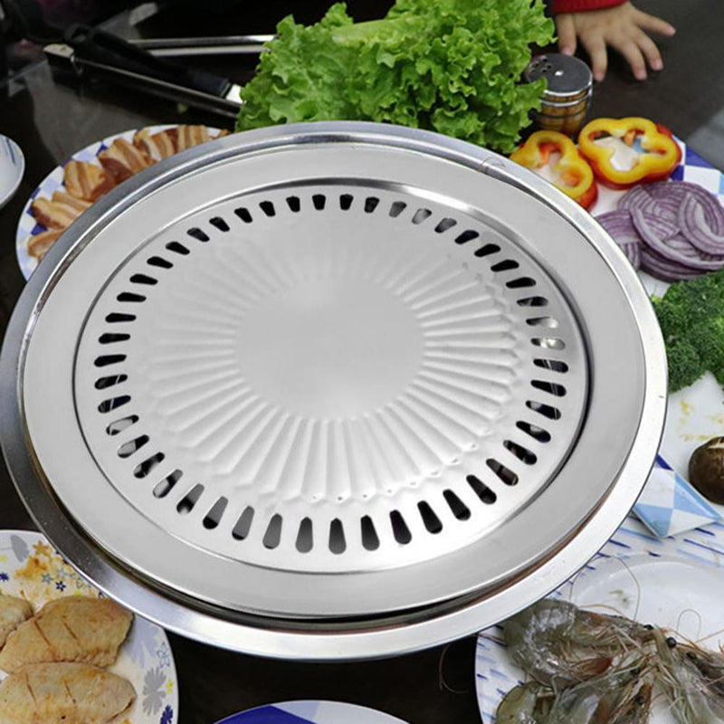 Barbecue Grill Pan Non-Stick Smokeless Gas Stove Plate Household Roasting Gadget