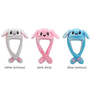LED Glowing Rabbit Hat Winter Plush Moving Bunny Earflaps Cap