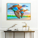 Oil Paint By Numbers Blue Wings Geese Frameless Picture Craft Living Room Decor