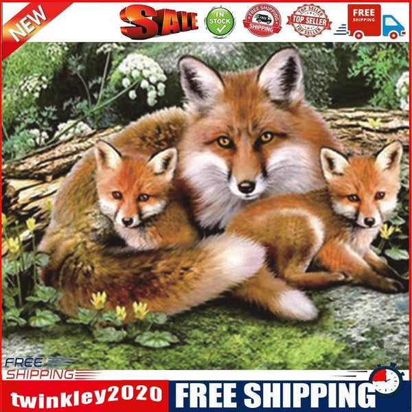 5D DIY Diamond Painting Wolf Mother Love Family Cross Stitch Embroidery Kit