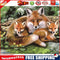 5D DIY Diamond Painting Wolf Mother Love Family Cross Stitch Embroidery Kit