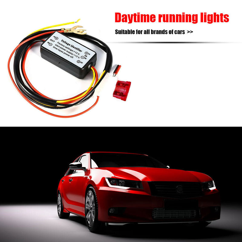 Car LED DRL Relay Harness Automatic On/Off Control Module Dimmer 12-18V DC Newly