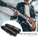 8pcs XLR Adapter 3Pin Male Plug and Female Jack Microphone Audio Cable Conn