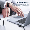 Essager Magnetic USB C Adapter 90 Degree 24Pin Power Delivery 3.0 100W 10Gbps 4K