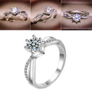 Gift Hollow Women Couples Bands Crystal Promise Ring Rhinestone Rings Jewelry