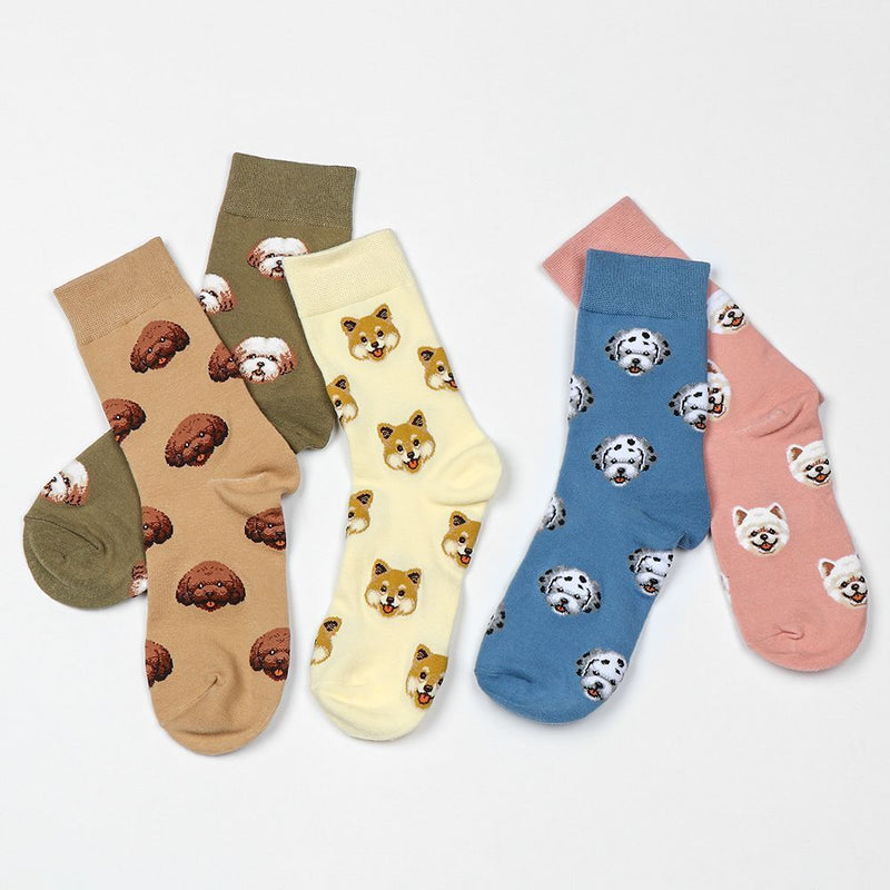 Dog Japanese Ins Creative Stockings Middle Tube Socks Female Sox Cotton Socks