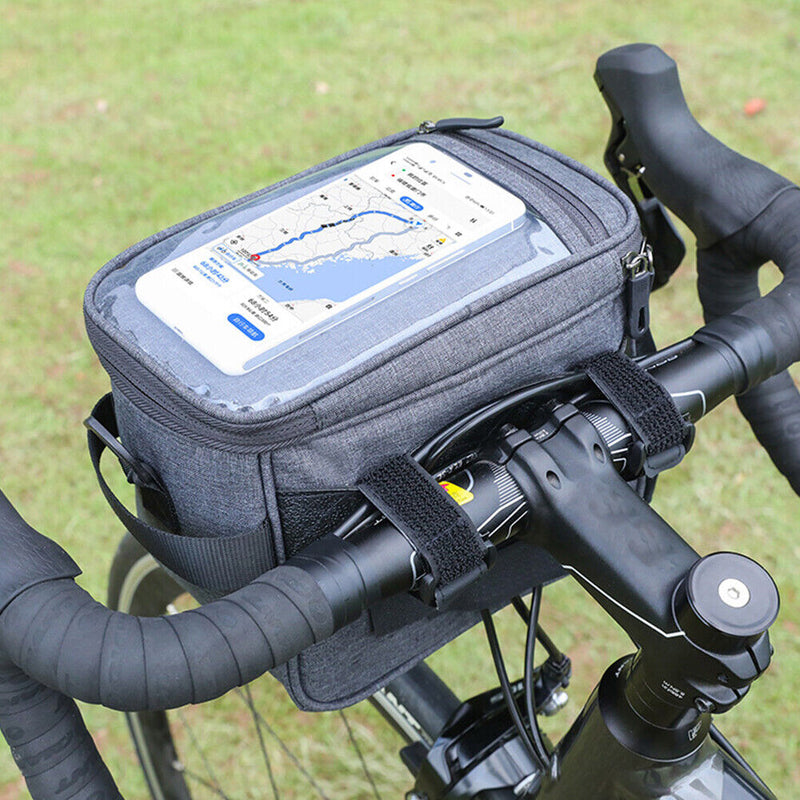 Mountain Bike Carrier Pouch Bicycle Front Handlebar Touch Screen Pannier Bags