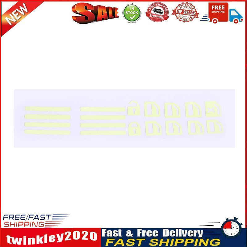 Luminous Car Door Window Lift Button Stickers Decals Car Styling (Green) Newly