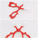 Snowball Maker Tool DIY Artificial Snow Ball Tongs with Handle (Red) Newly