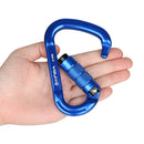 25KN Safety Auto Master Lock Carabiner Outdoor Rock Climbing Buckle (Blue)