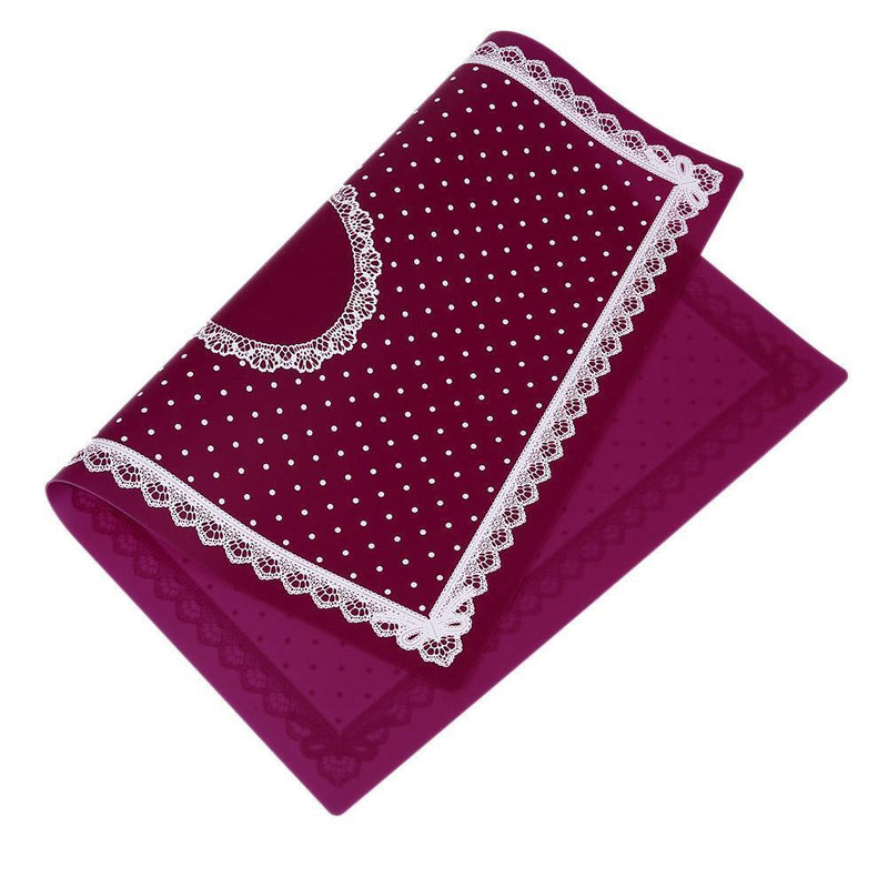 Heart Folding Washable Silicone Lace Dot Nail Art Hand Pad Manicure Mat(C) Newly