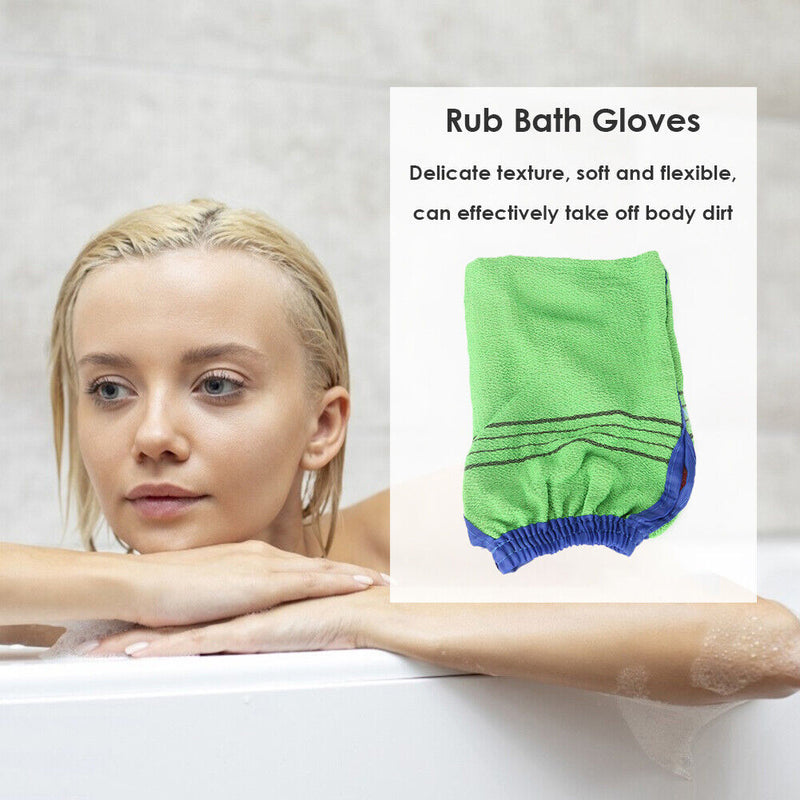 Polyester Bath Scrub Glove Exfoliating Body Scrub Facial Tan Massage Mitt Towel