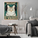 Retro Cat Poster Frameless Picture Oil Paint By Numbers Hand Painted Picture