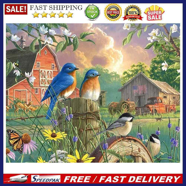 Railing Bird Oil Paint By Numbers Kit DIY Acrylic Painting on Canvas Frameless