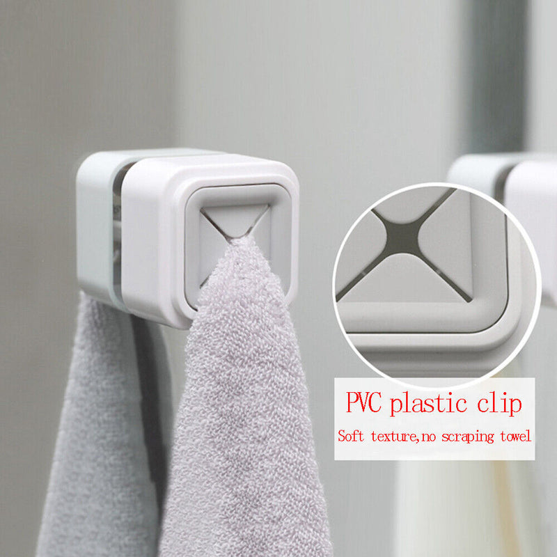 Waterproof Towel Holder Sucker Wall Rack Storage Hooks Washing Cloth Rag Hook