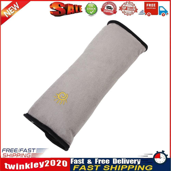 Plush Car Seat Belt Cover Breathable Kids Seatbelt Shoulder Pad (Grey) Newly