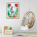 5D Bird Flower Mosaic Diamond Painting Drawing Partial Special Shape Drill Craft